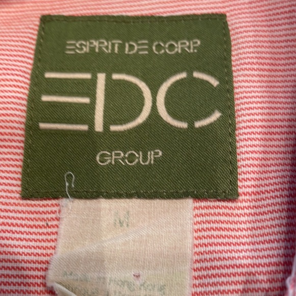 Vintage Esprit de Corp Button Red Pin Stripe - Picture 9 of 9